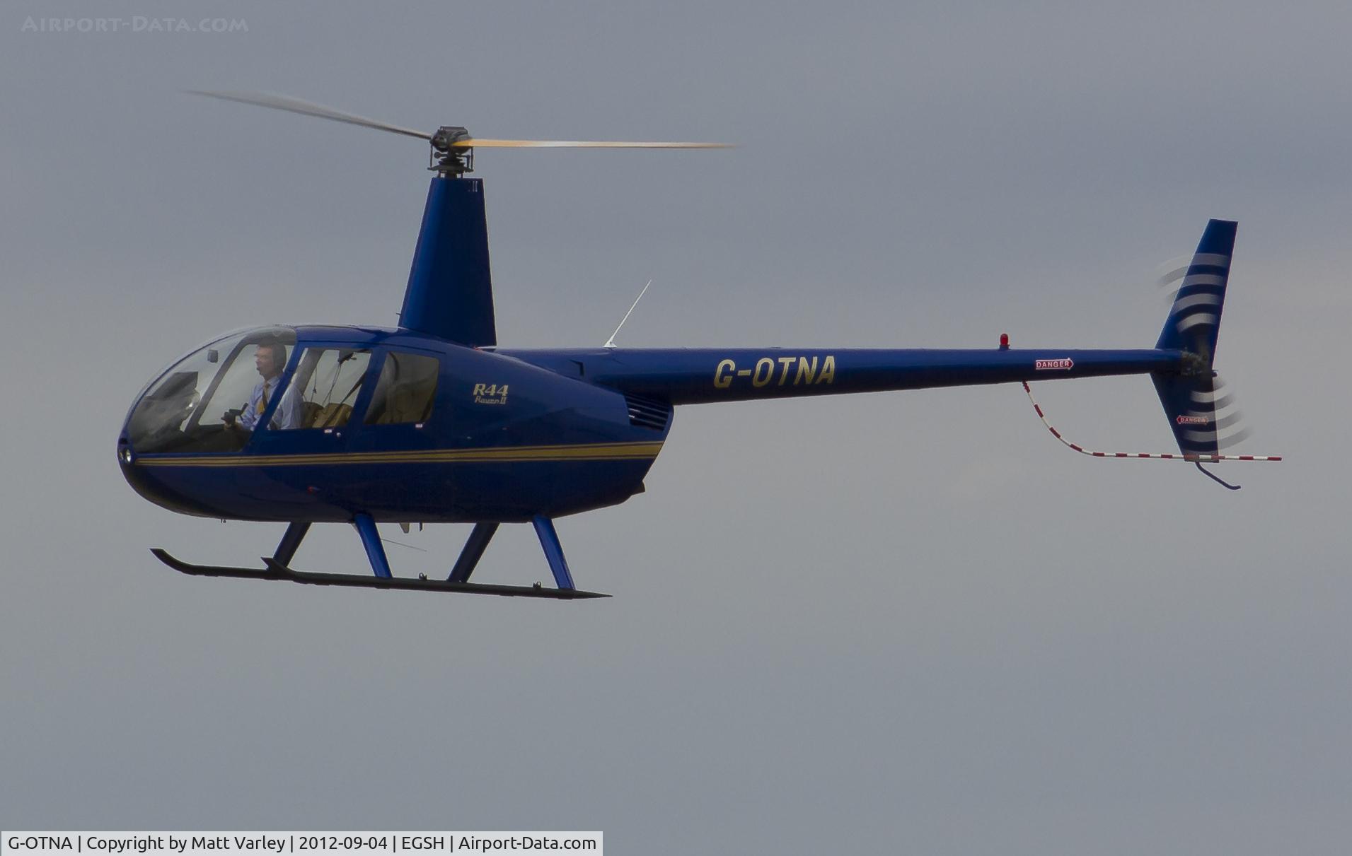 G-OTNA, 2006 Robinson R44 Raven II C/N 11092, Arriving at SaxonAir.