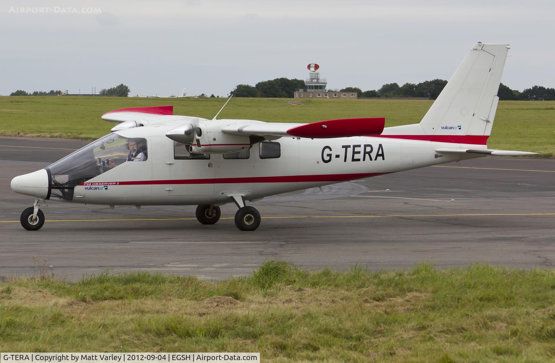 G-TERA, 2007 Vulcanair P-68 Observer 2 C/N 433-29 OB2, Arriving at SaxonAir.