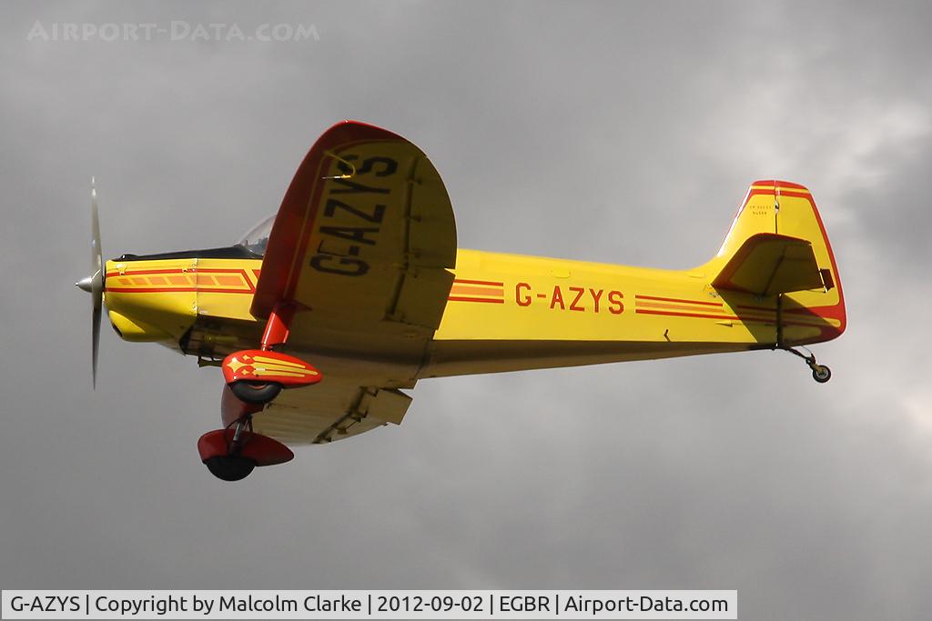 G-AZYS, 1961 Scintex CP-301C-1 Emeraude C/N 568, Scintex CP-301C-1 Emeraude at The Real Aeroplane Club's Wings & Wheels weekend, Breighton Airfield, September 2012.