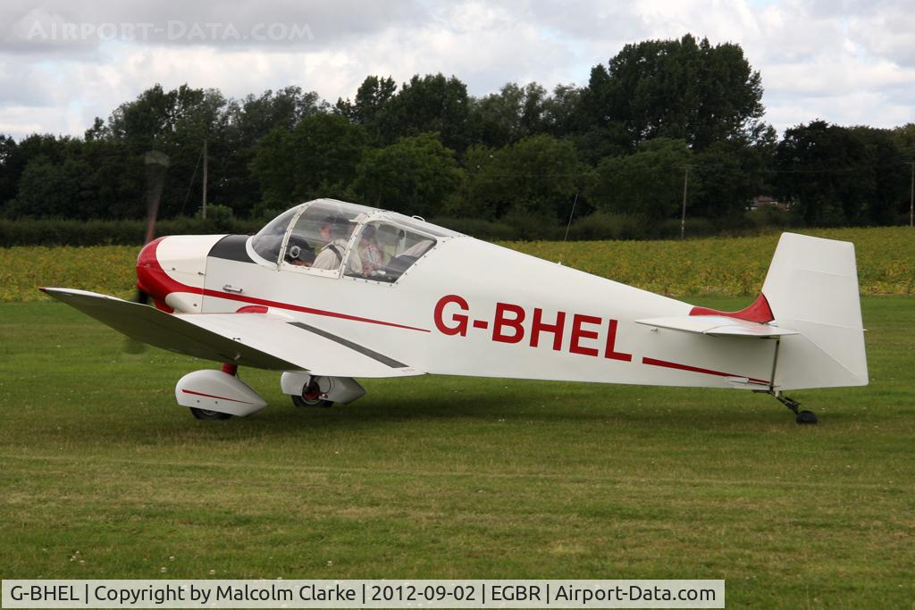 G-BHEL, 1957 SAN Jodel D-117 C/N 735, SAN Jodel D-117 at The Real Aeroplane Club's Wings & Wheels weekend, Breighton Airfield, September 2012.