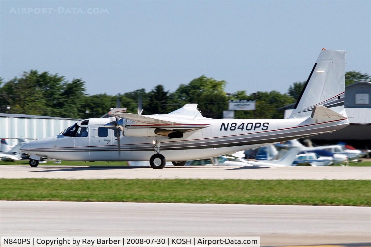 N840PS, 1981 Gulfstream 690C C/N 11672, Rockwell Commander 690C Jetprop 840 [11672] Oshkosh - Wittman Regional~N 30/07/2008