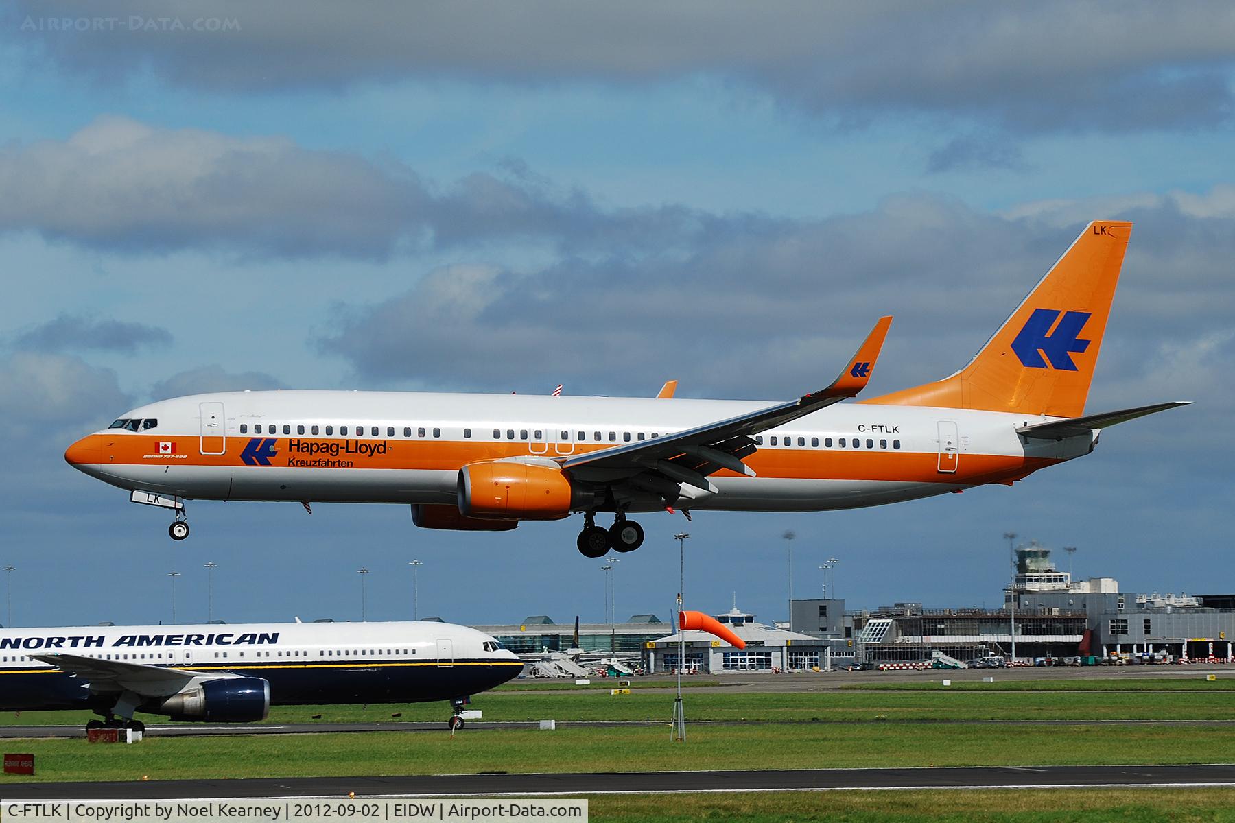 C-FTLK, 2008 Boeing 737-8K5 C/N 35143, Landing Rwy 28 at Dublin.
