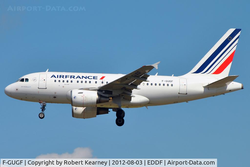 F-GUGF, 2004 Airbus A318-111 C/N 2109, On finals for r/w 25L