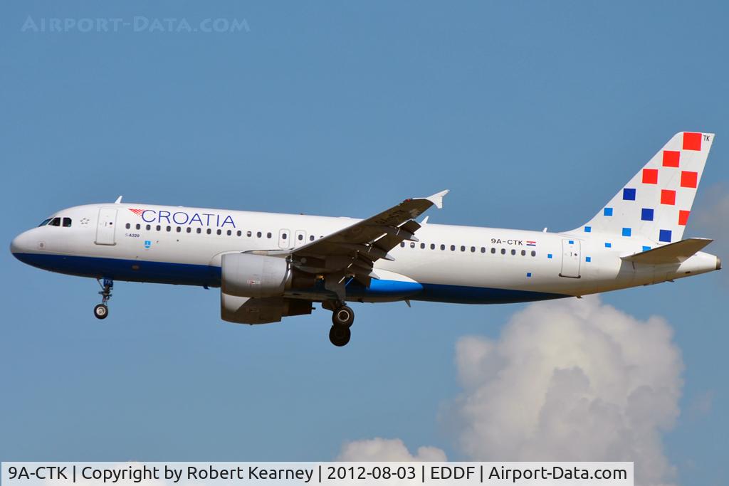 9A-CTK, 2000 Airbus A320-214 C/N 1237, On finals for r/w 25L