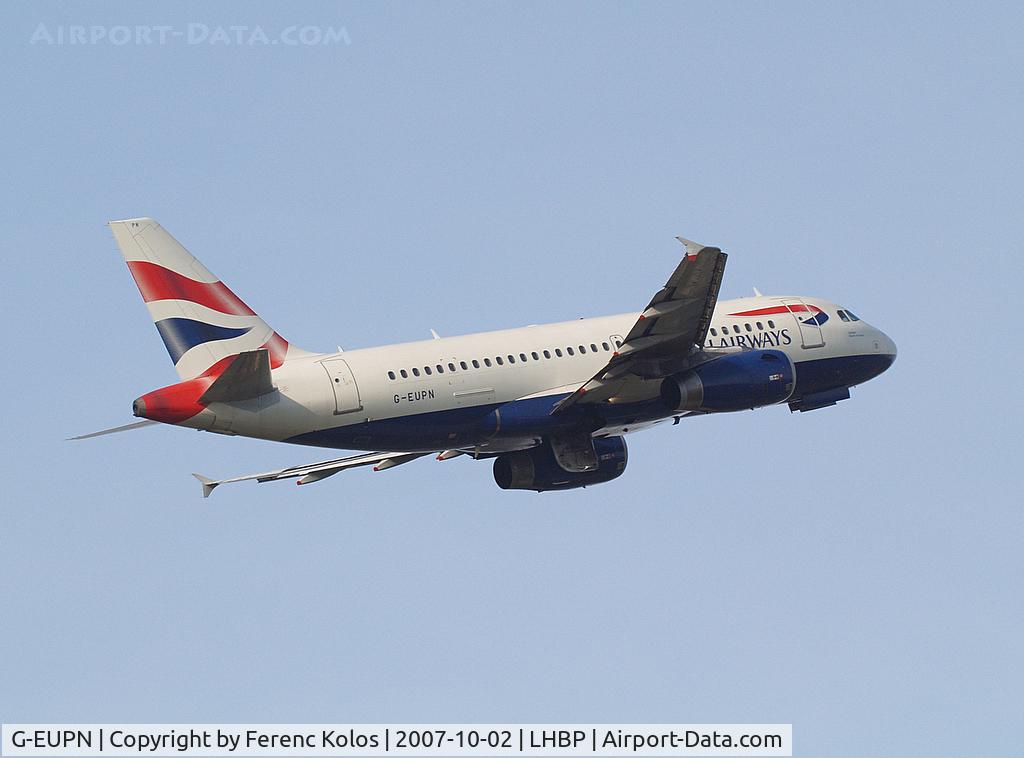 G-EUPN, 2000 Airbus A319-131 C/N 1261, Ferihegy