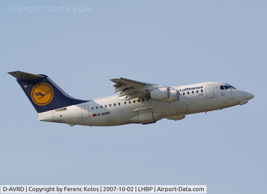 D-AVRD, 1995 British Aerospace Avro 146-RJ85 C/N E.2257, Ferihegy