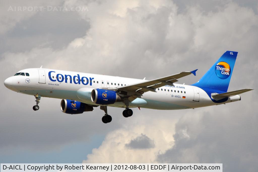 D-AICL, 2001 Airbus A320-212 C/N 1437, On finals for r/w 25L