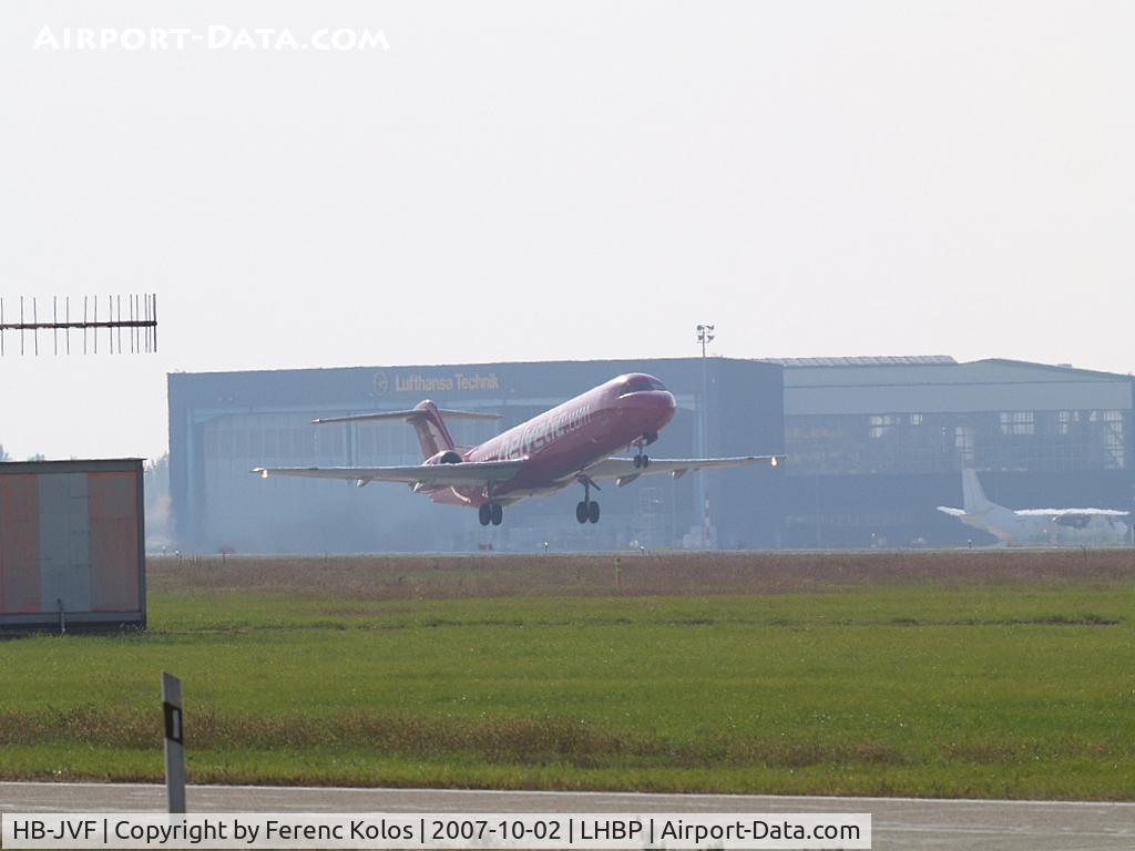 HB-JVF, 1993 Fokker 100 (F-28-0100) C/N 11466, Ferihegy