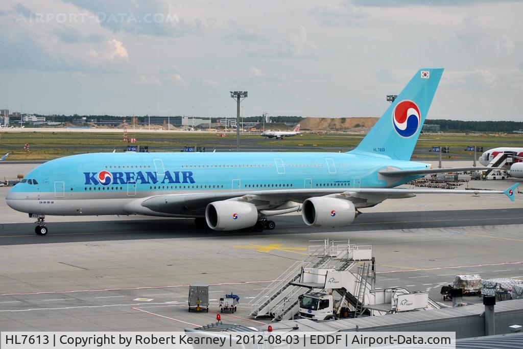HL7613, 2010 Airbus A380-861 C/N 059, Taxiing in after arrival