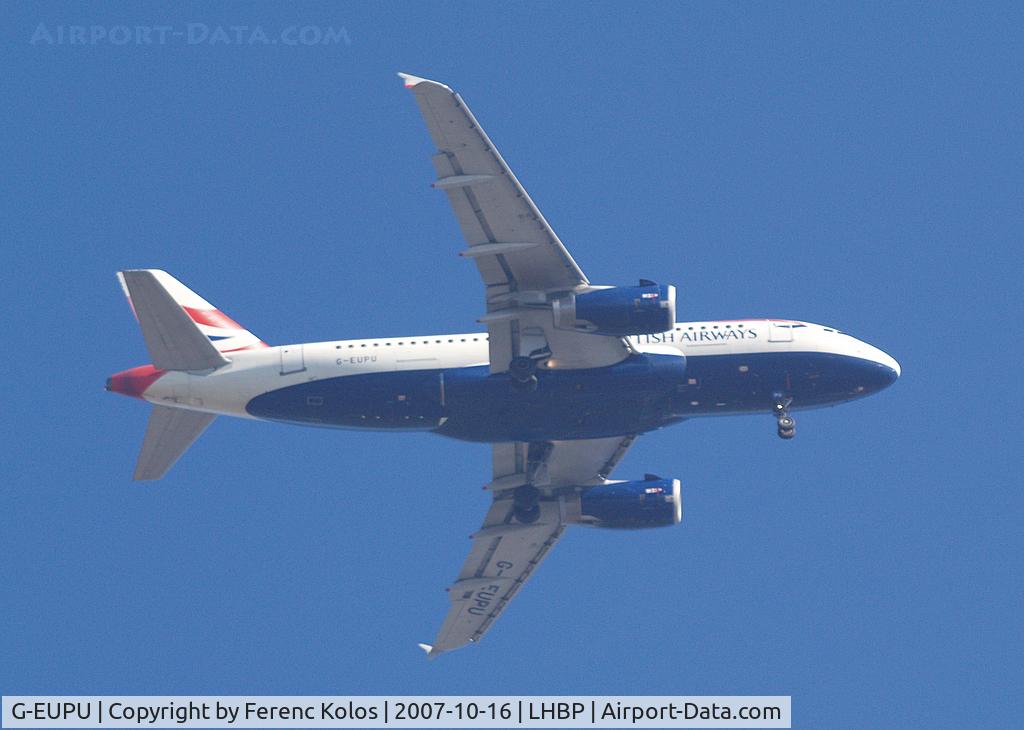 G-EUPU, 2000 Airbus A319-131 C/N 1384, Ferihegy