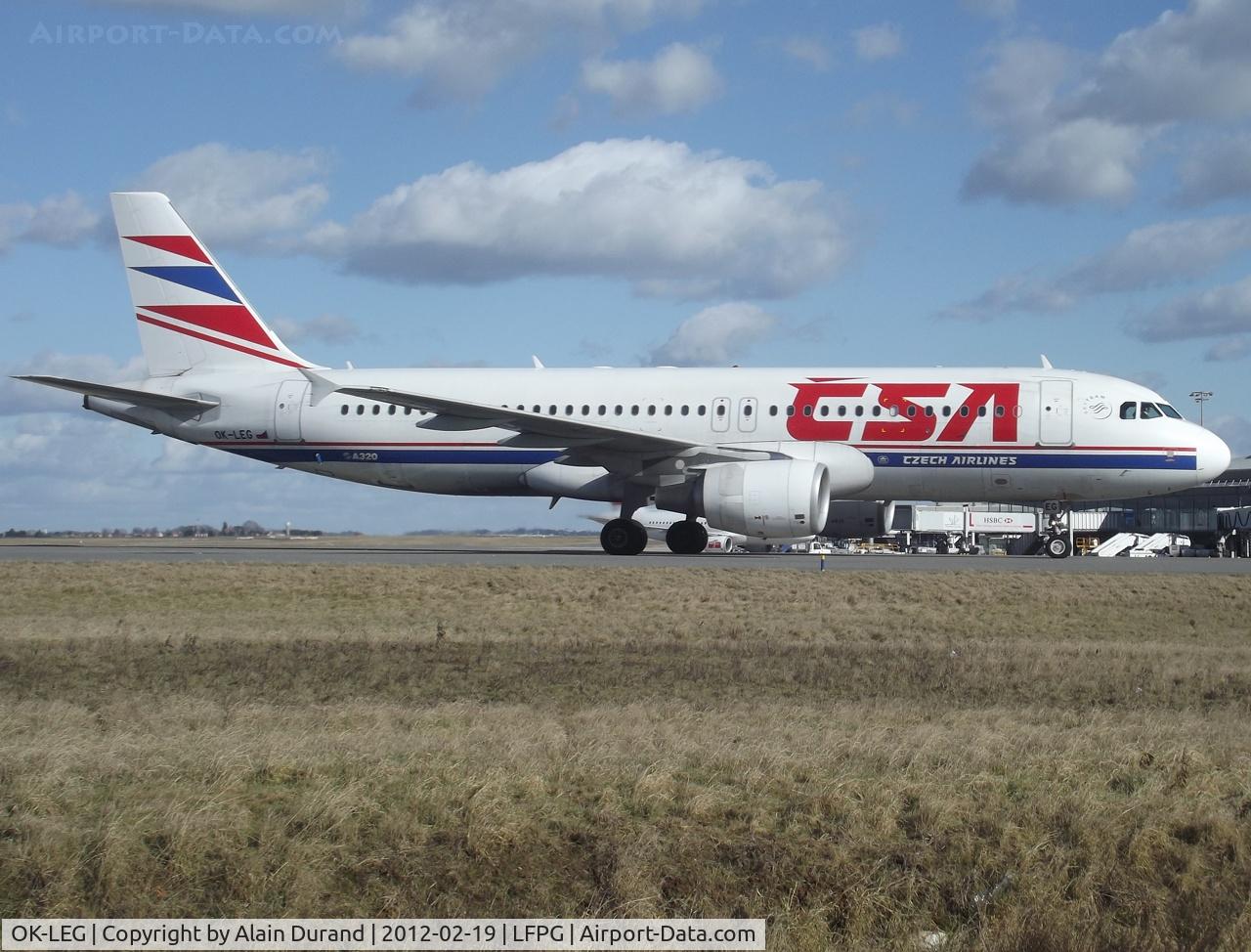 OK-LEG, 2006 Airbus A320-214 C/N 2789, Landed on runway 27R and was taxying to opposite located T2D.