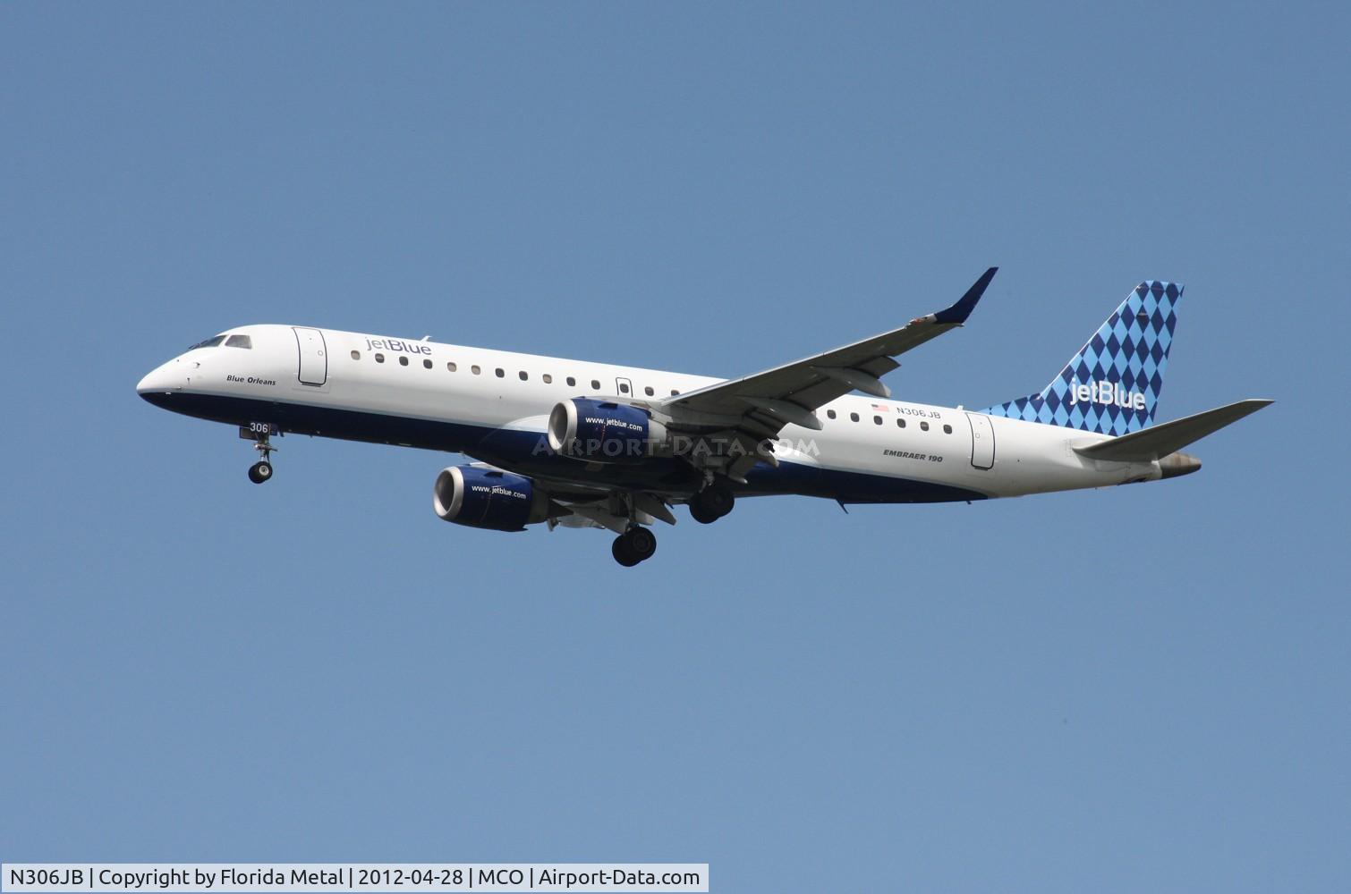 N306JB, 2009 Embraer ERJ-190-100 IGW 190AR C/N 19000272, Jet Blue E190