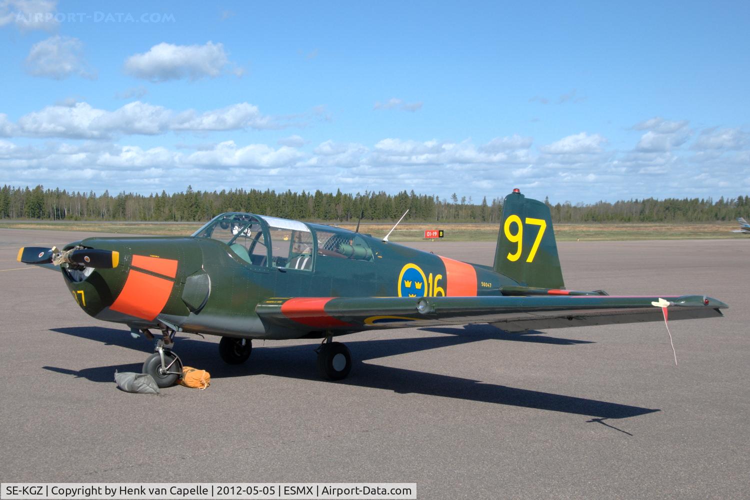 SE-KGZ, 1953 Saab 91B Safir C/N 91-259, Saab 91B safir parked at Småland Airport, Växjö, Sweden.