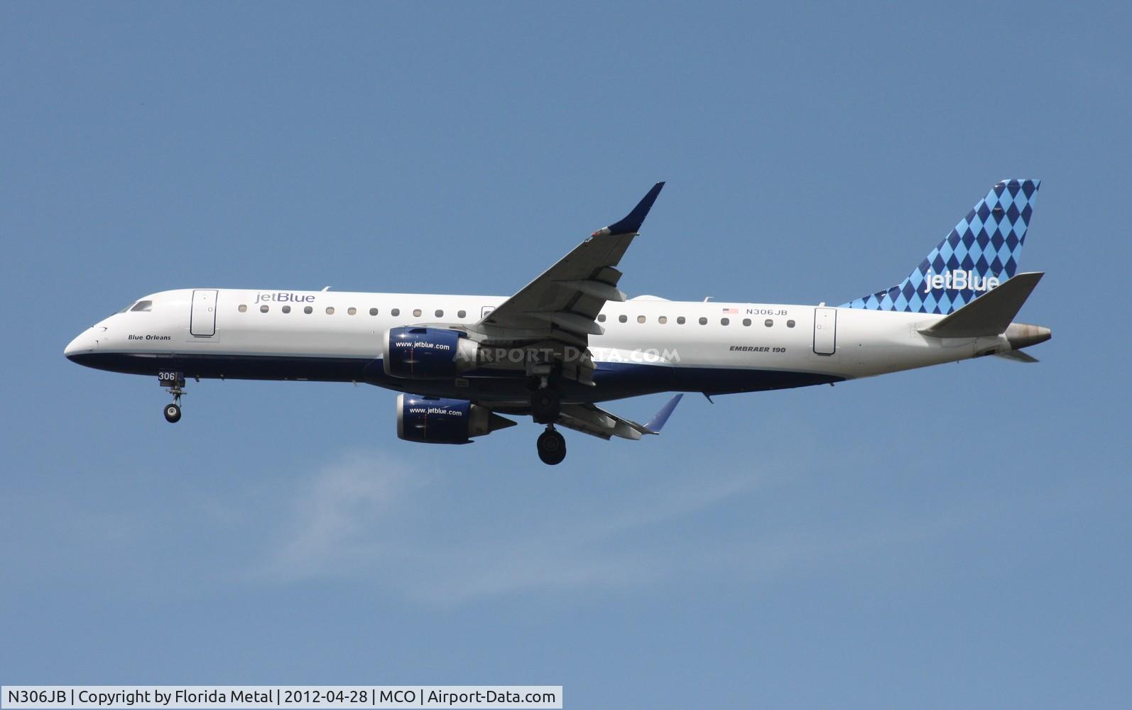 N306JB, 2009 Embraer ERJ-190-100 IGW 190AR C/N 19000272, Jet Blue E190