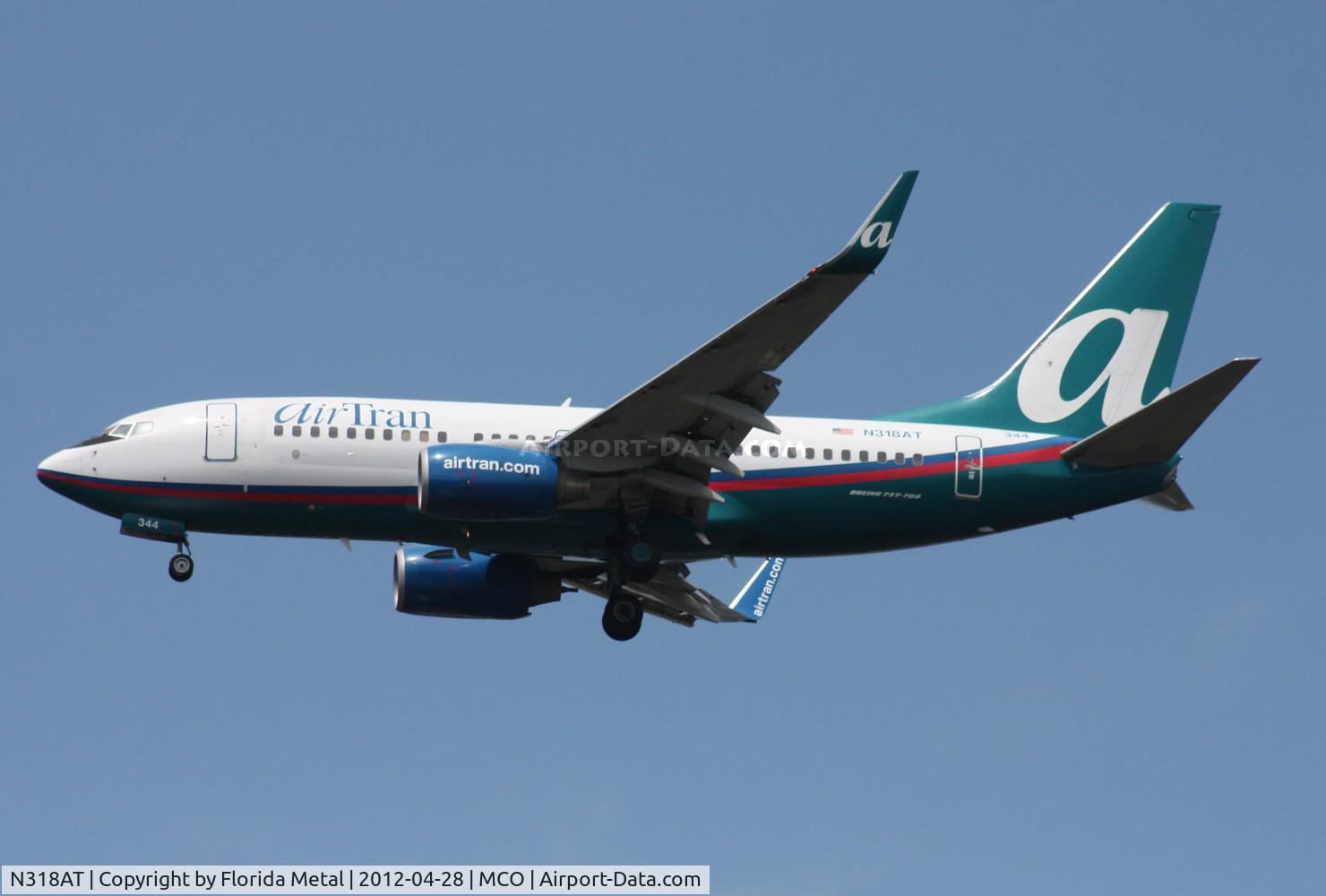 N318AT, 2007 Boeing 737-7BD C/N 33931, Air Tran 737