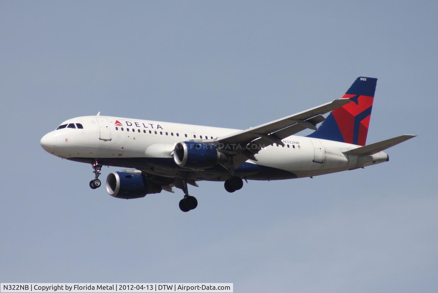 N322NB, 2001 Airbus A319-114 C/N 1434, Delta A319