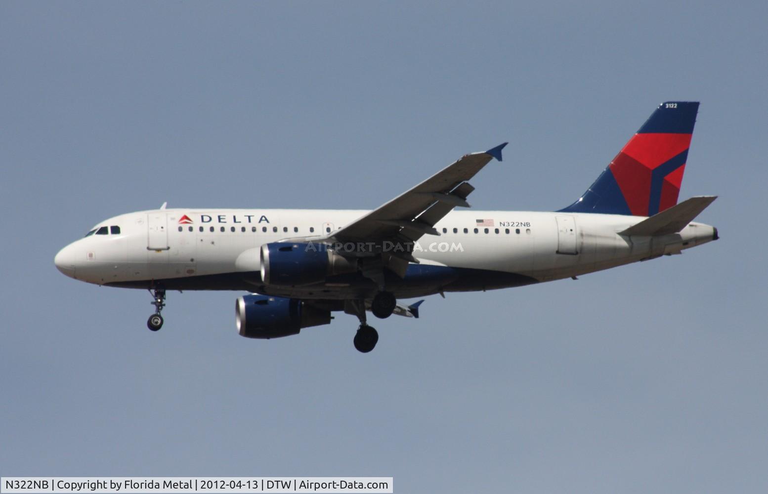 N322NB, 2001 Airbus A319-114 C/N 1434, Delta A319