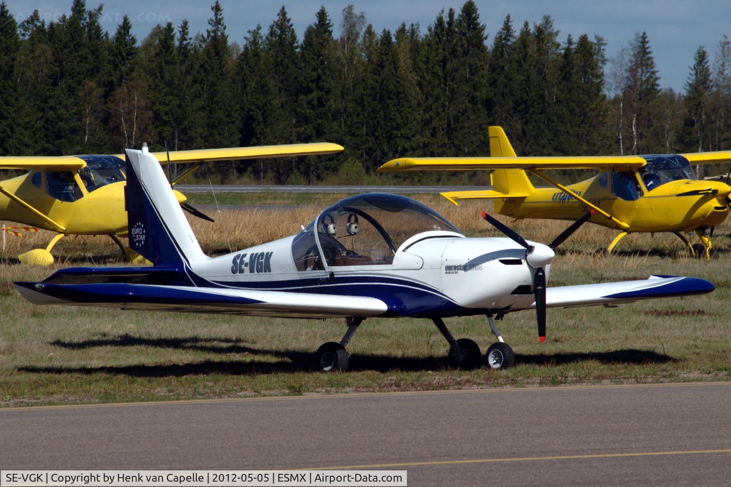 SE-VGK, 2004 Evektor EV-97 EuroStar C/N 2004-2202, Eurostar parked at Småland Airport, Växjö, Sweden.