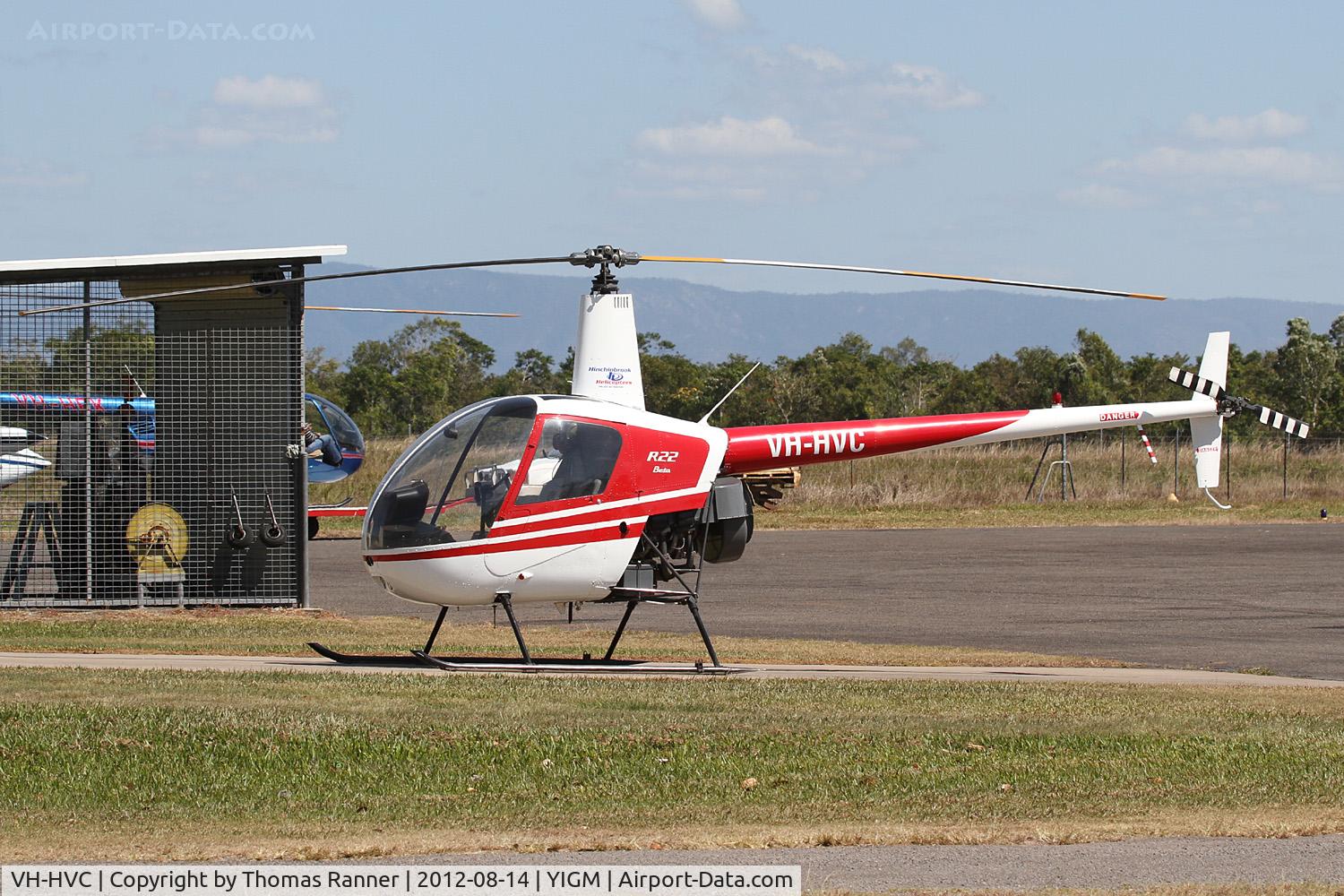 VH-HVC, 1991 Robinson R22 BETA C/N 1805, Hichinbrook Helicopters Robinson R22
