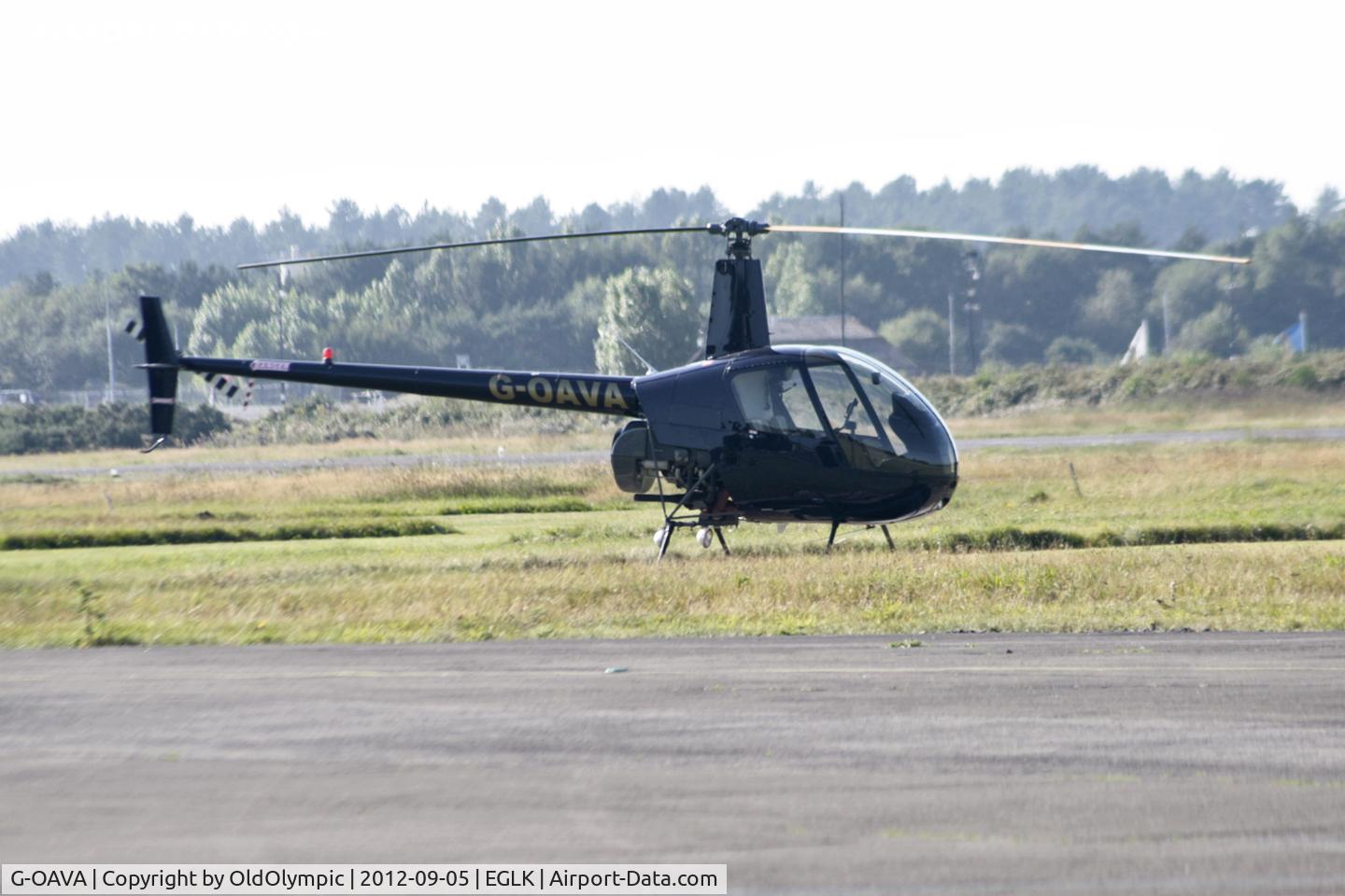G-OAVA, 2002 Robinson R22 Beta C/N 3303, Parked