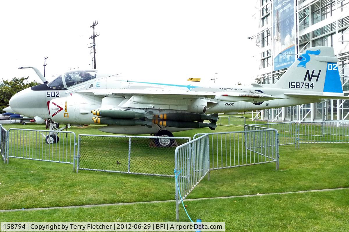 158794, Grumman A-6E Intruder C/N I-530, 158794 (NH-502), Grumman A-6E Intruder, c/n: I-530 outside Seattle Museum of Flight