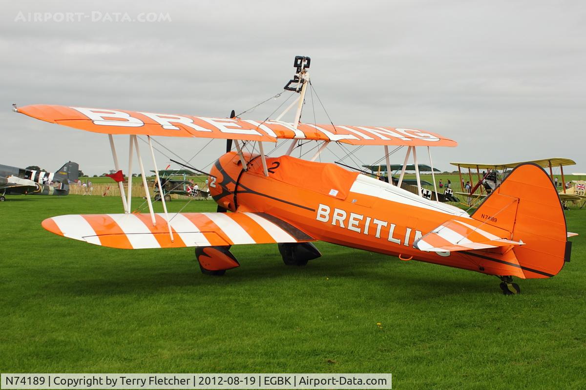 N74189, 1941 Boeing PT-17/R985 Kaydet (A75N1) C/N 75-717, 1941 Boeing PT-17, c/n: 75717