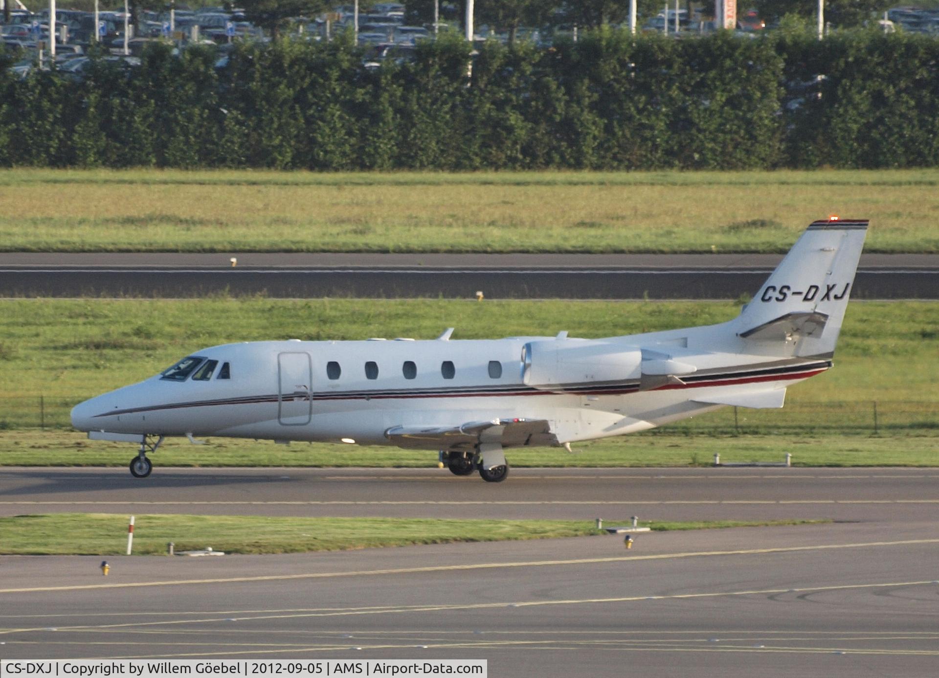 CS-DXJ, 2006 Cessna 560XL Citation Excel C/N 560-5627, Taxi to the runway of Schiphol Airport
