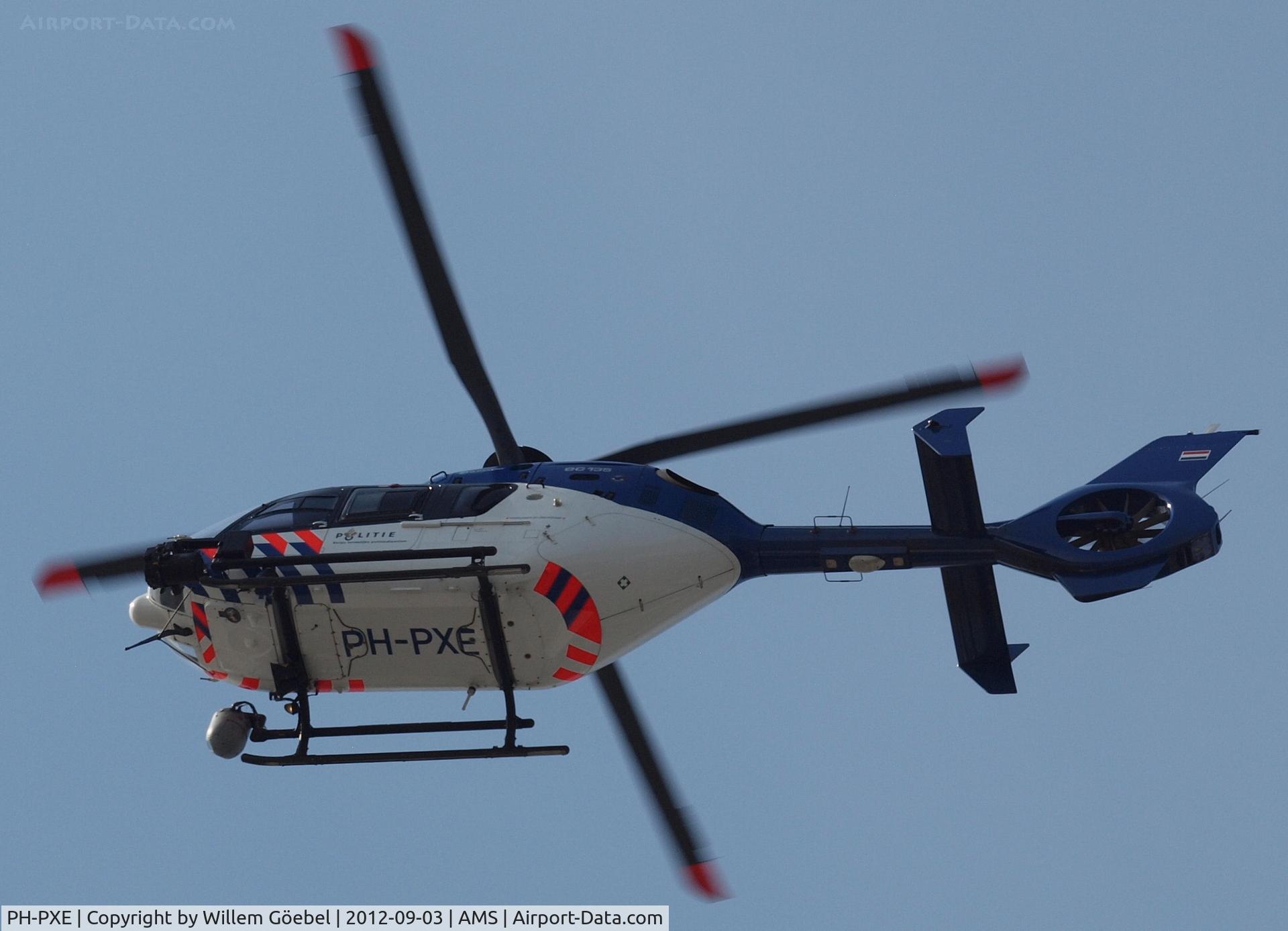 PH-PXE, 2009 Eurocopter EC-135P-2+ C/N 0807, Fly over Schiphol Airport