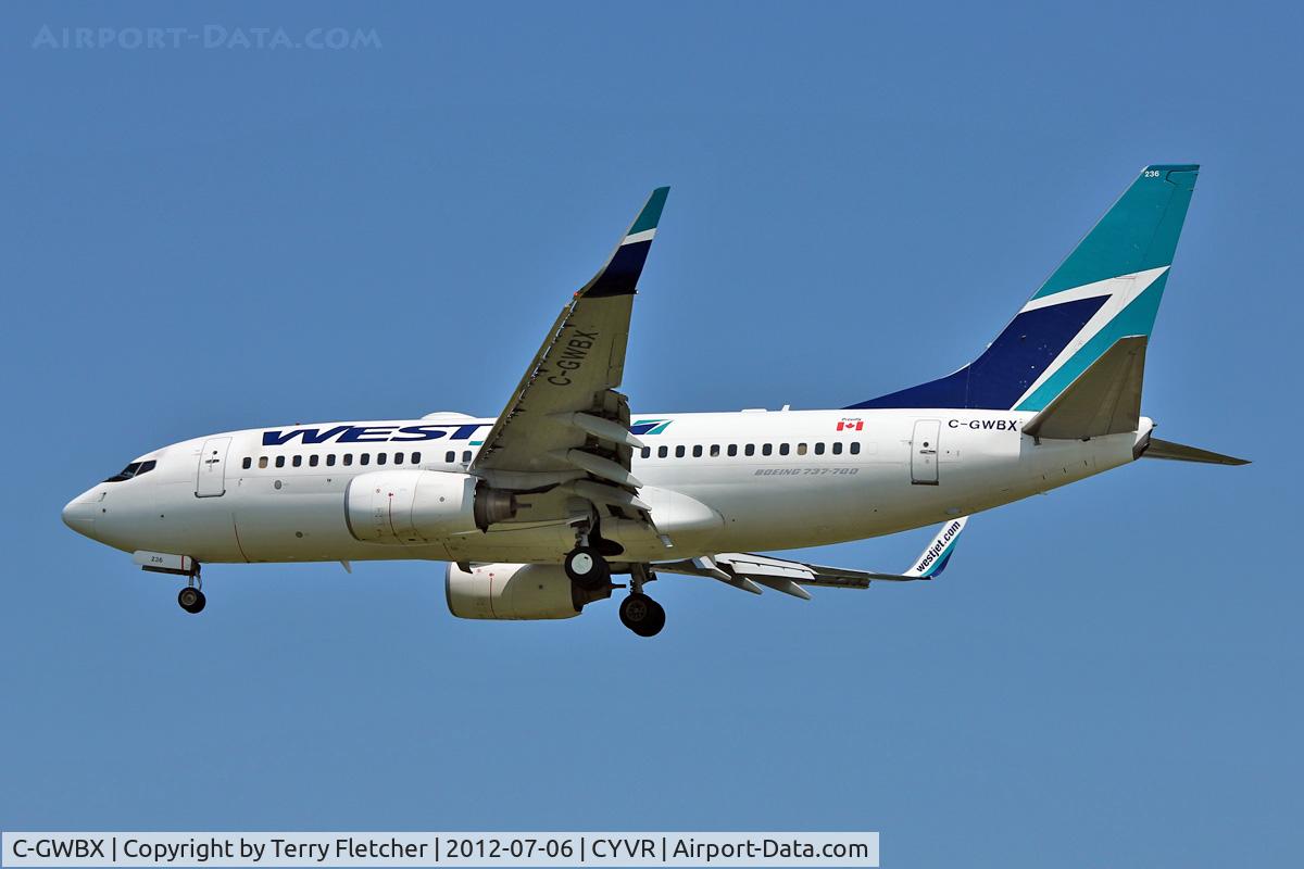 C-GWBX, 2005 Boeing 737-7CT C/N 34156, 2005 Boeing 737-7CT, c/n: 34156