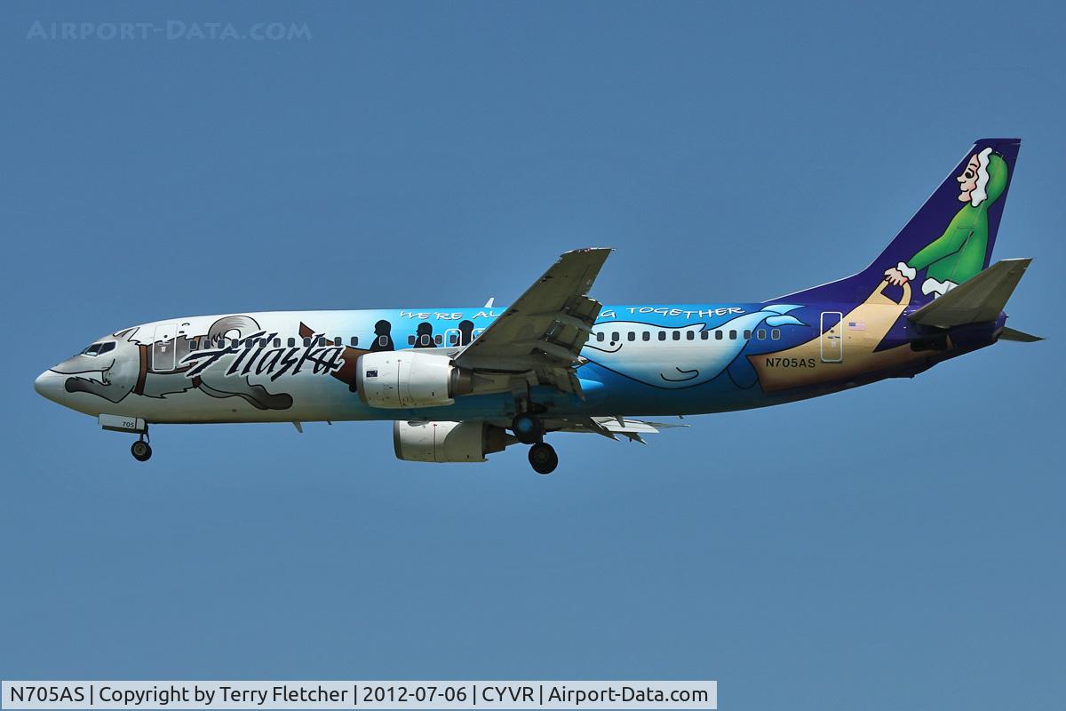 N705AS, 1998 Boeing 737-490 C/N 29318, Alaskan Logojet 1998 Boeing 737-490, c/n: 29318