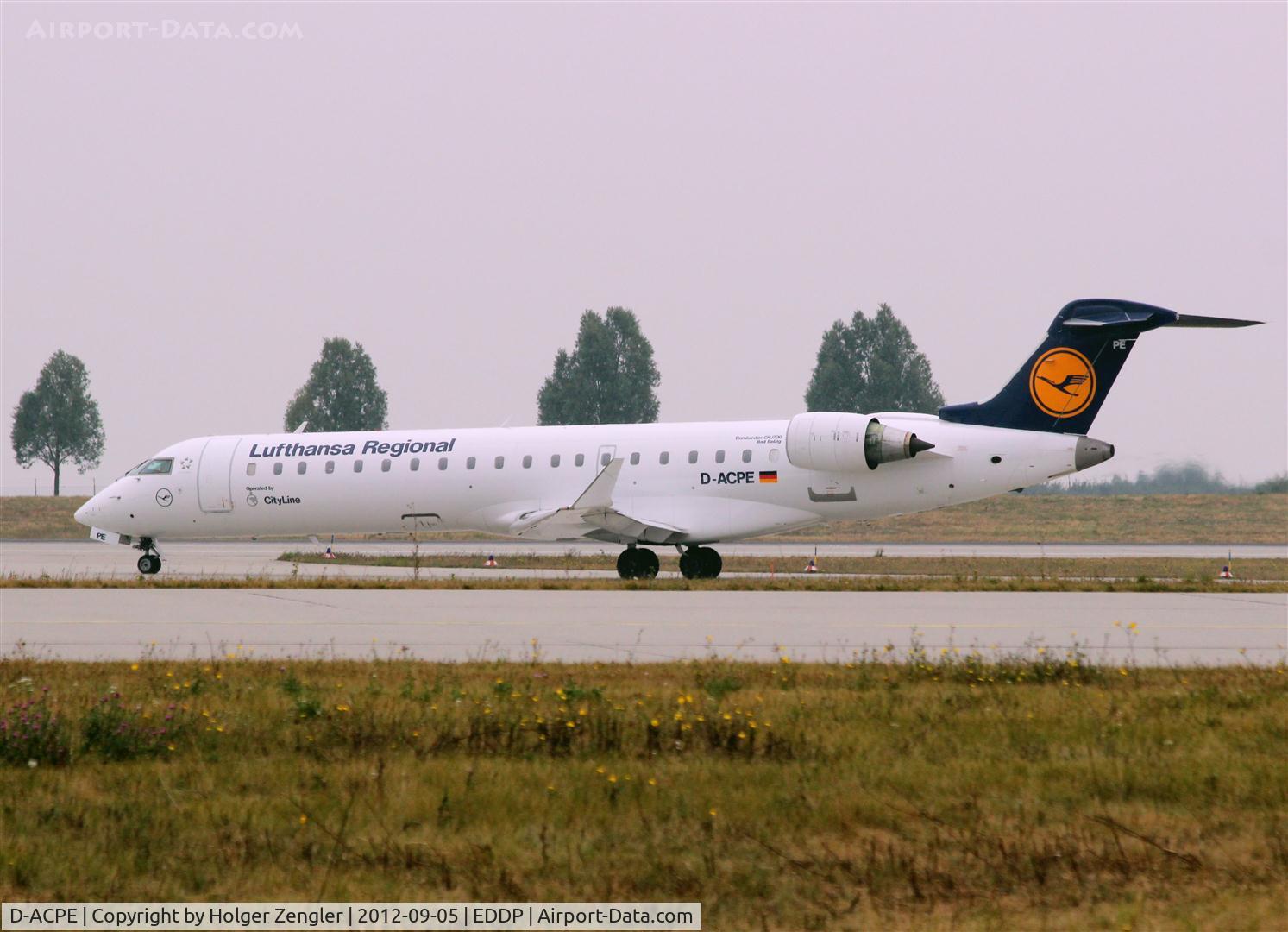 D-ACPE, 2001 Bombardier CRJ-701ER (CL-600-2C10) Regional Jet C/N 10027, Lining up for return to DUS.....