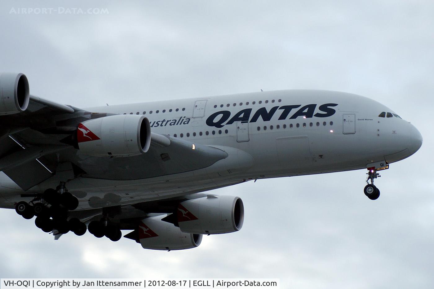 VH-OQI, 2010 Airbus A380-842 C/N 055, VH-OQI @ EGLL