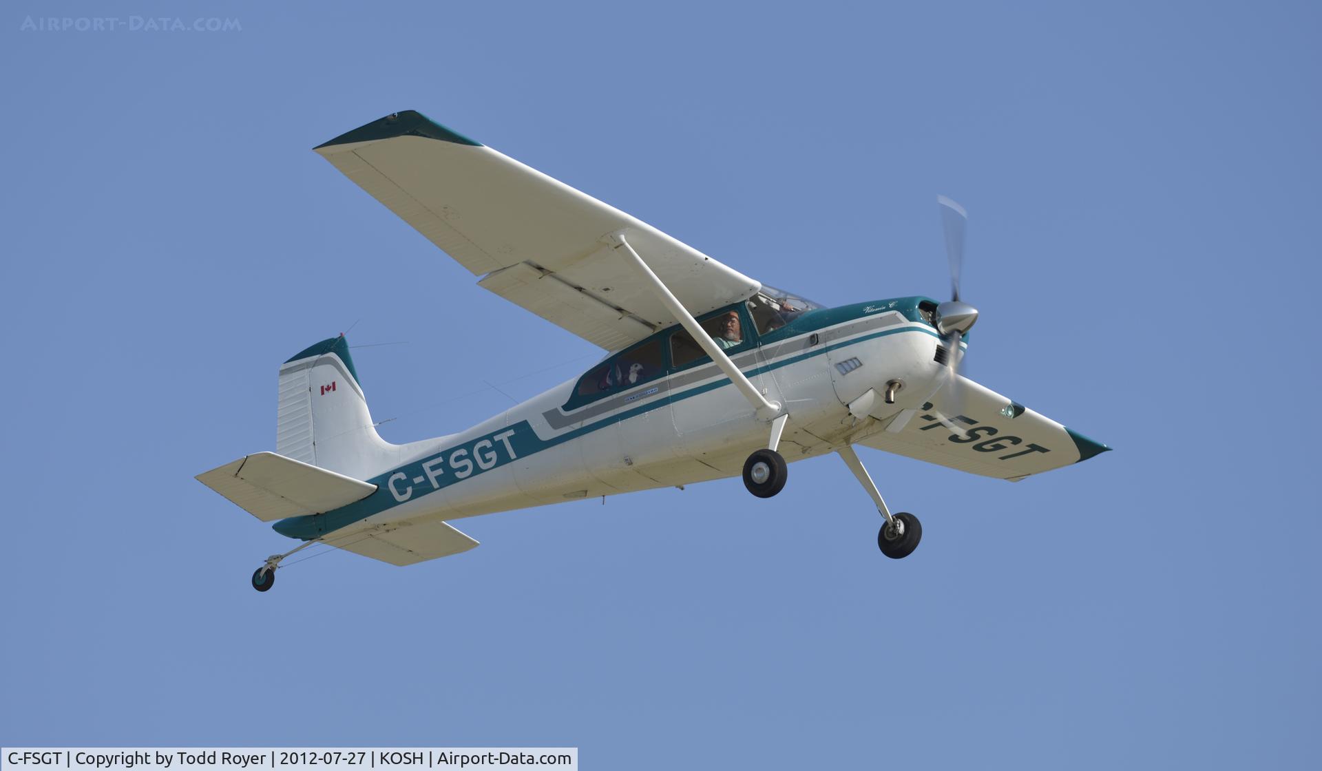 C-FSGT, 1965 Cessna 180H Skywagon C/N 18051541, Departing Airventure 2012