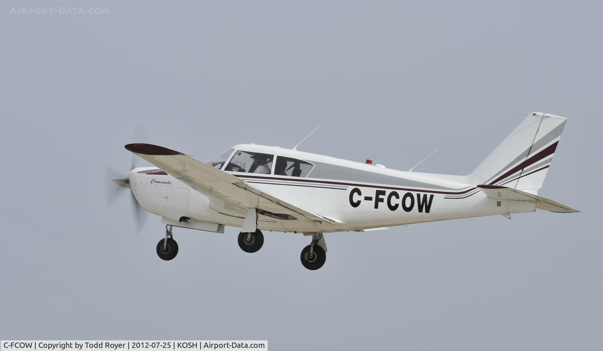 C-FCOW, 1964 Piper PA-24-250 Comanche C/N 24-3644, Departing Airventure 2012