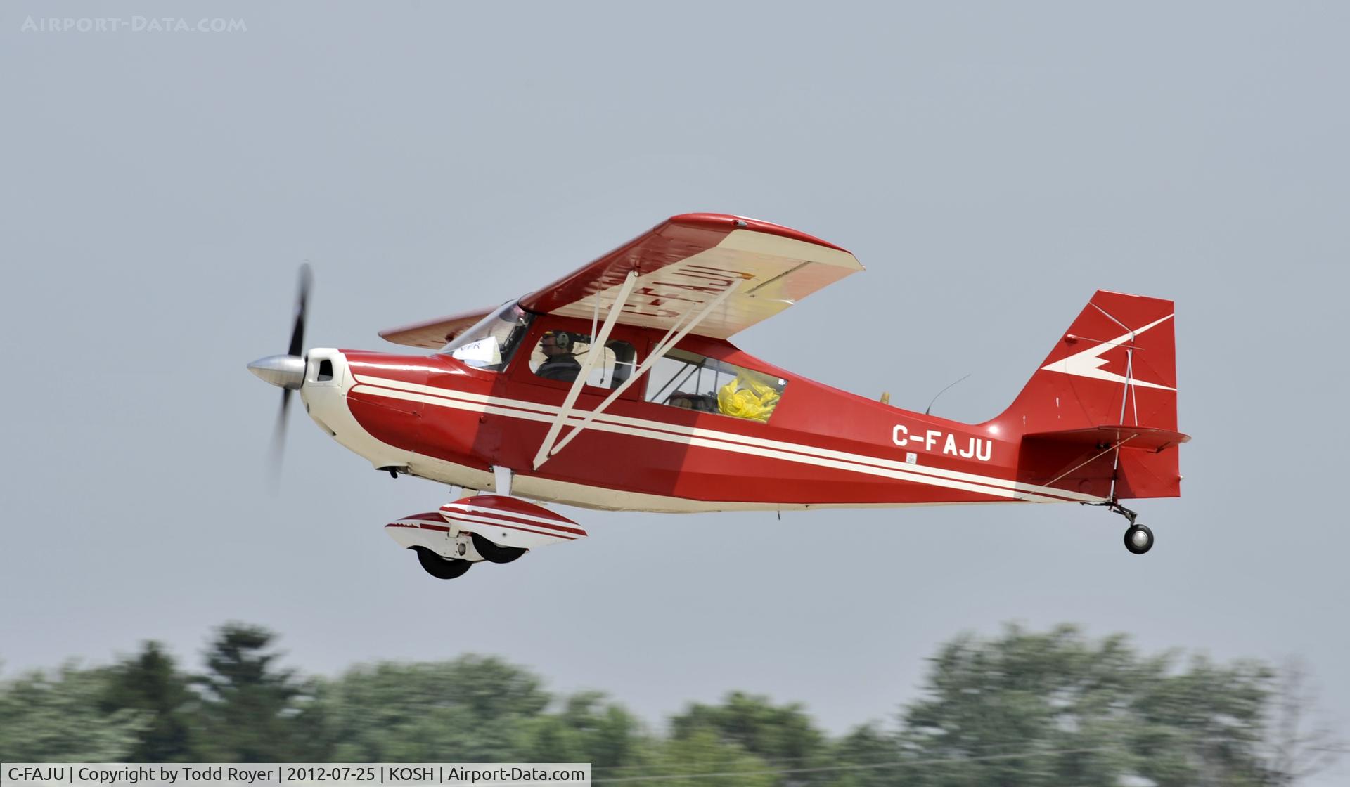 C-FAJU, 1970 Bellanca 7KCAB Citabria C/N 275-70, Departing Airventure 2012