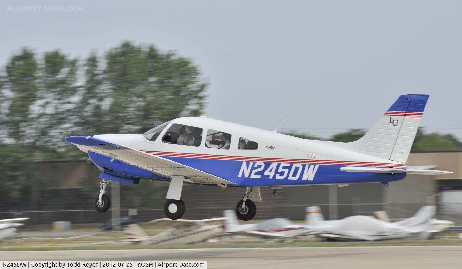 N245DW, 2003 Piper PA-28R-201 Cherokee Arrow III C/N 2844090, Departing airventure 2012