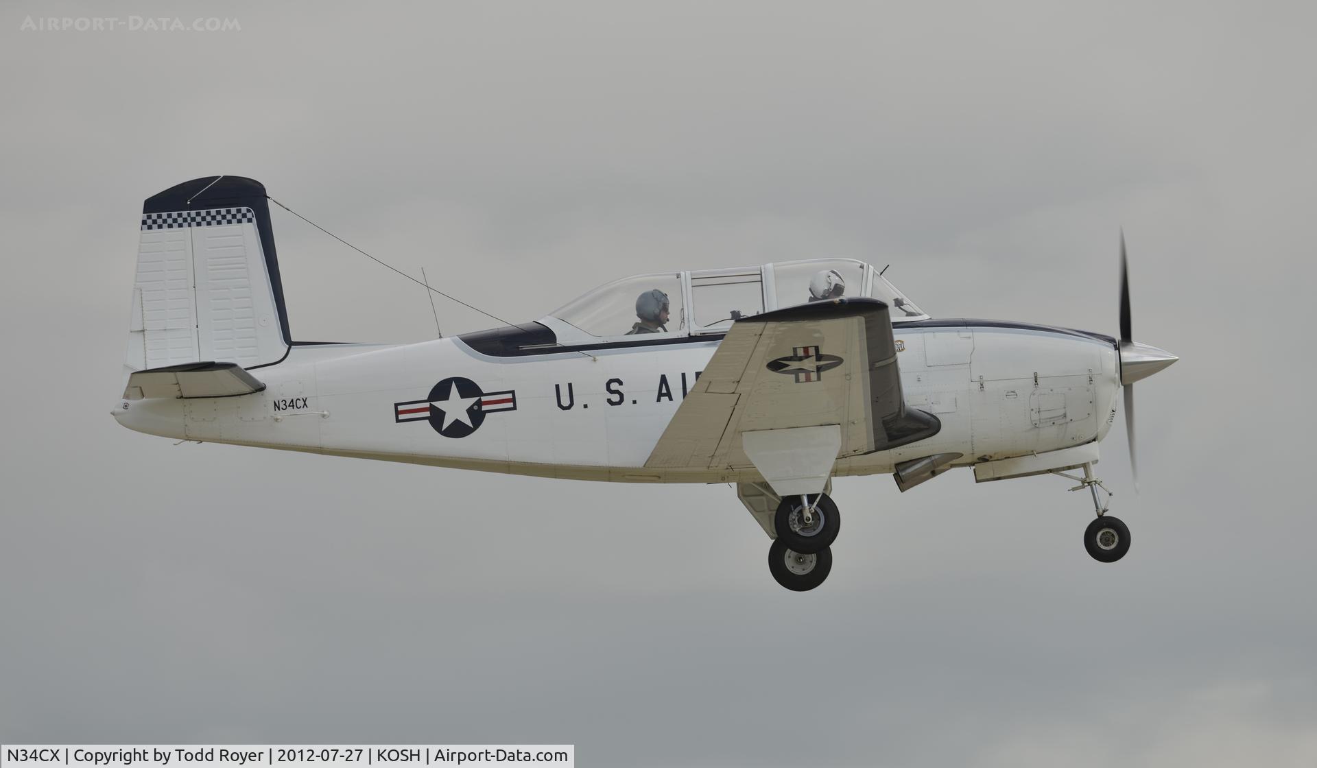 N34CX, 1958 Beech T-34A Mentor C/N CG-223, Airventure 2012