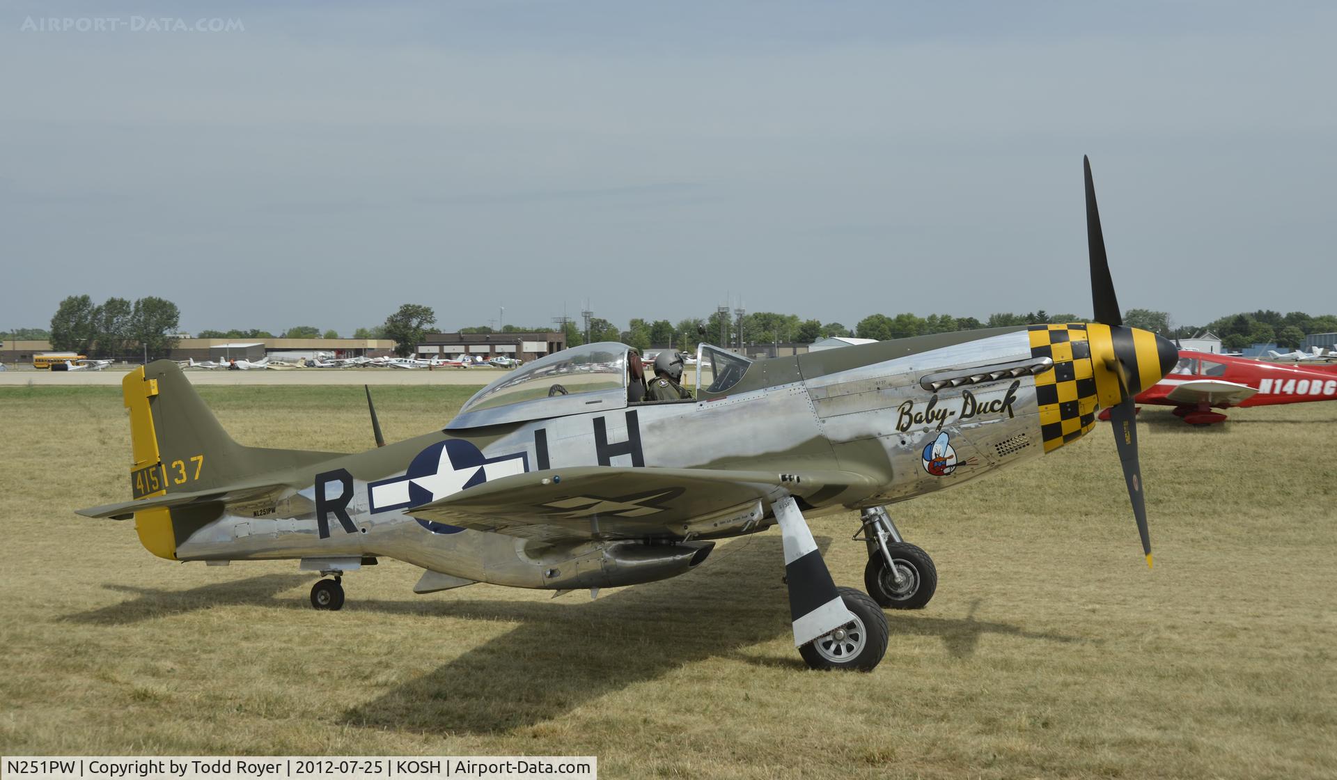 N251PW, 1944 North American P-51D Mustang C/N 122-31945, Airventure 2012