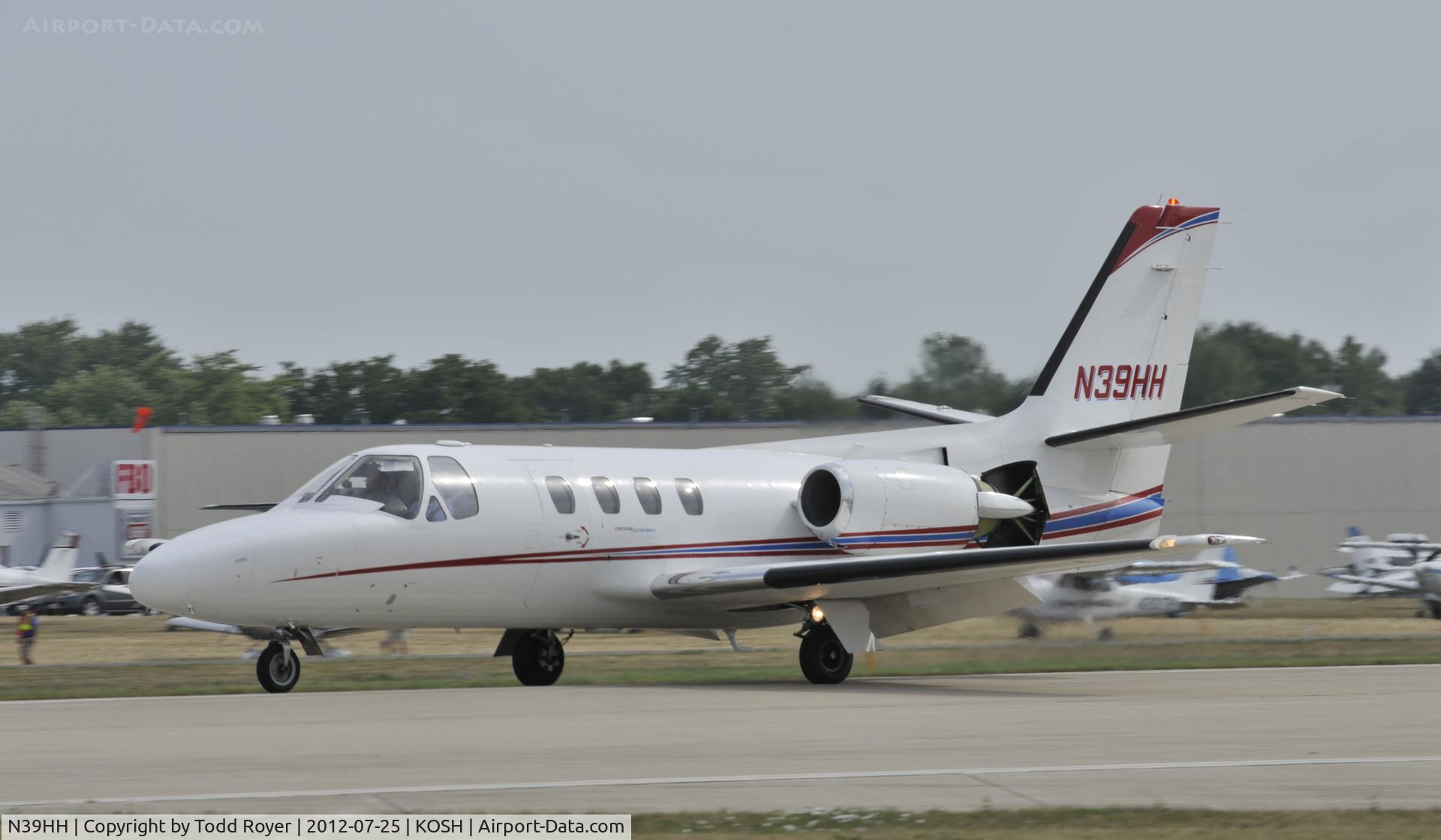 N39HH, 1979 Cessna 501 Citation I/SP C/N 501-0132, Arriving at Airventure 2012