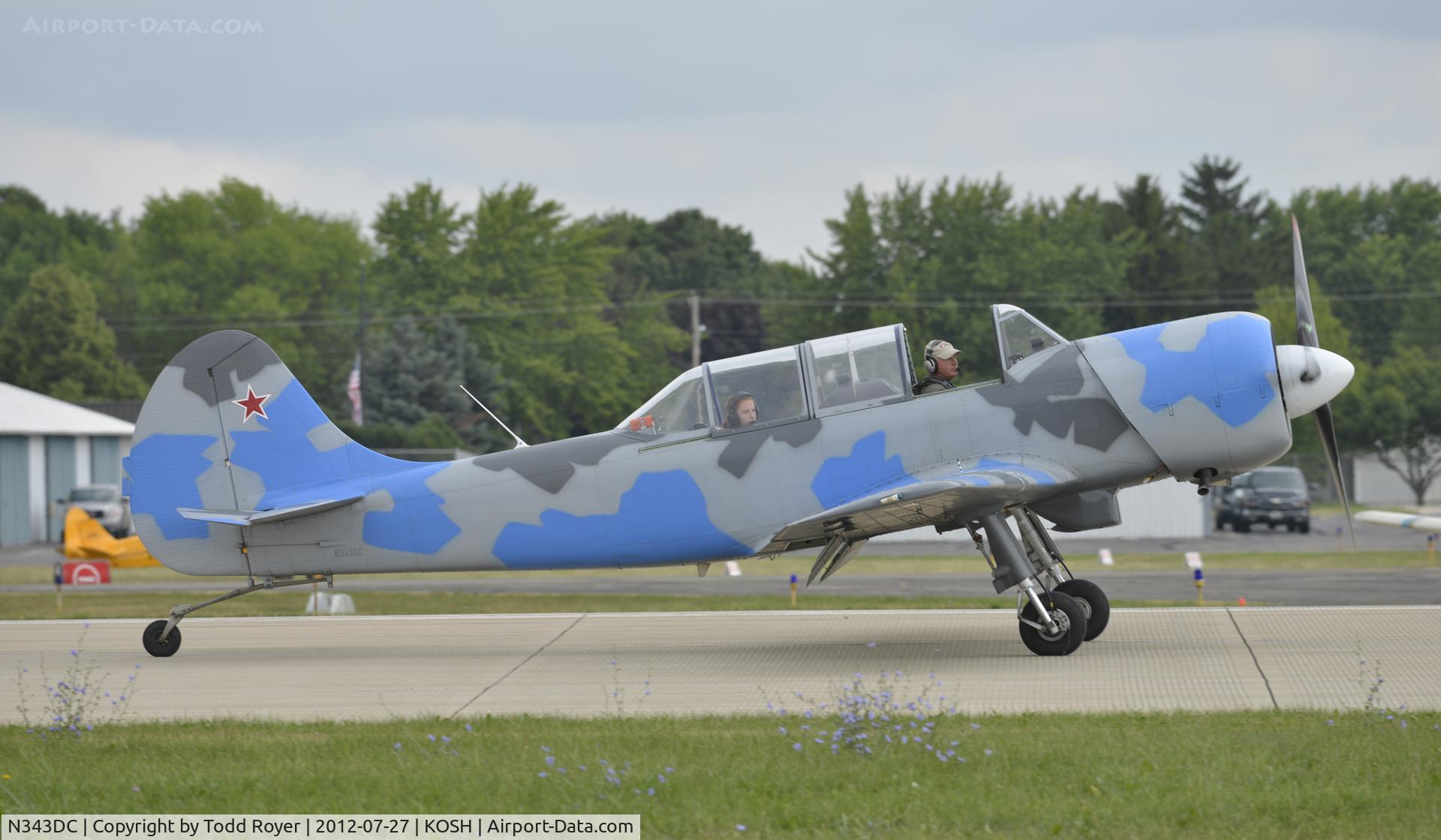 N343DC, 2004 Yakovlev (Aerostar) Yak-52TW C/N 0412508, Airventure 2012
