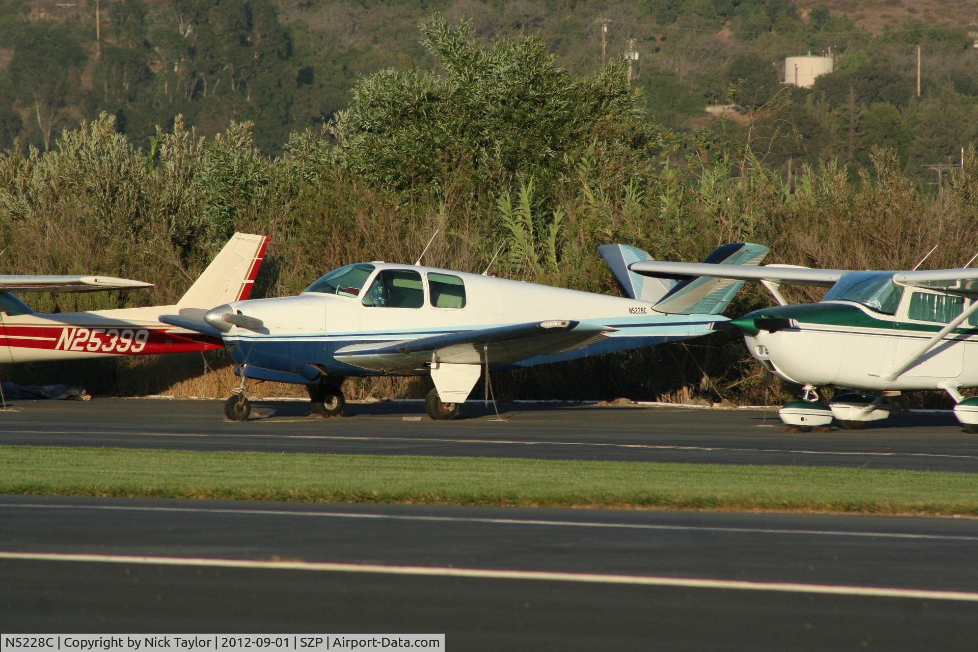 N5228C, 1950 Beech B35 Bonanza C/N D-2573, Parked along the riverbank