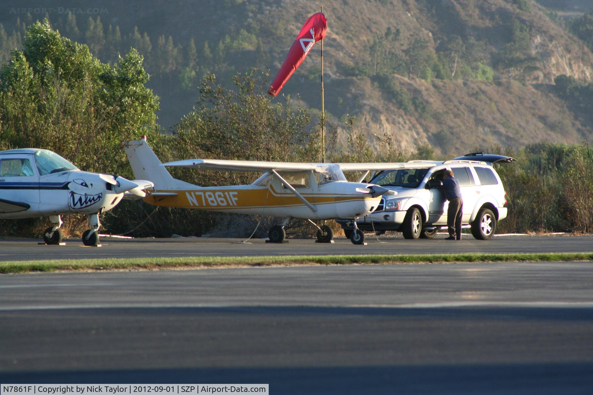 N7861F, 1966 Cessna 150F C/N 15063961, Parked along the riverbank
