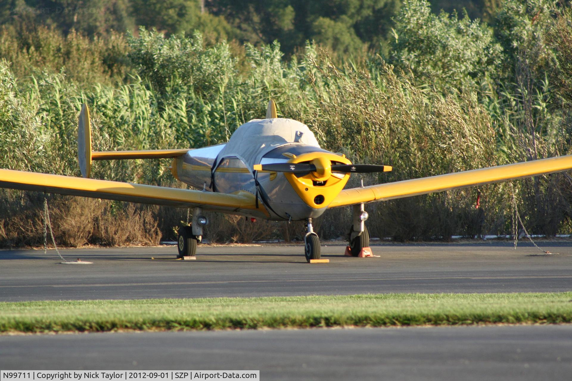 N99711, 1946 Erco 415D Ercoupe C/N 2334, Parked along the riverbank