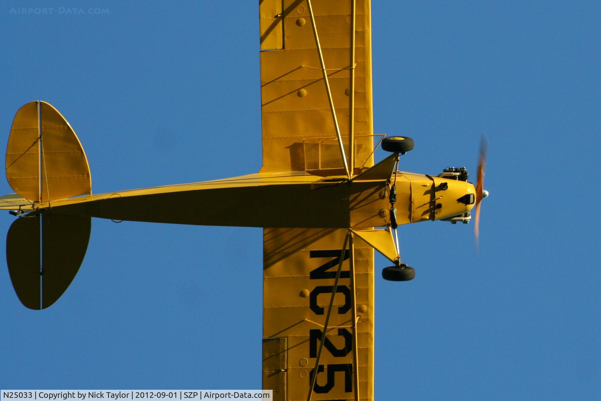 N25033, 1939 Piper J3C-65 Cub C/N 3614, Taking off RWY 22
