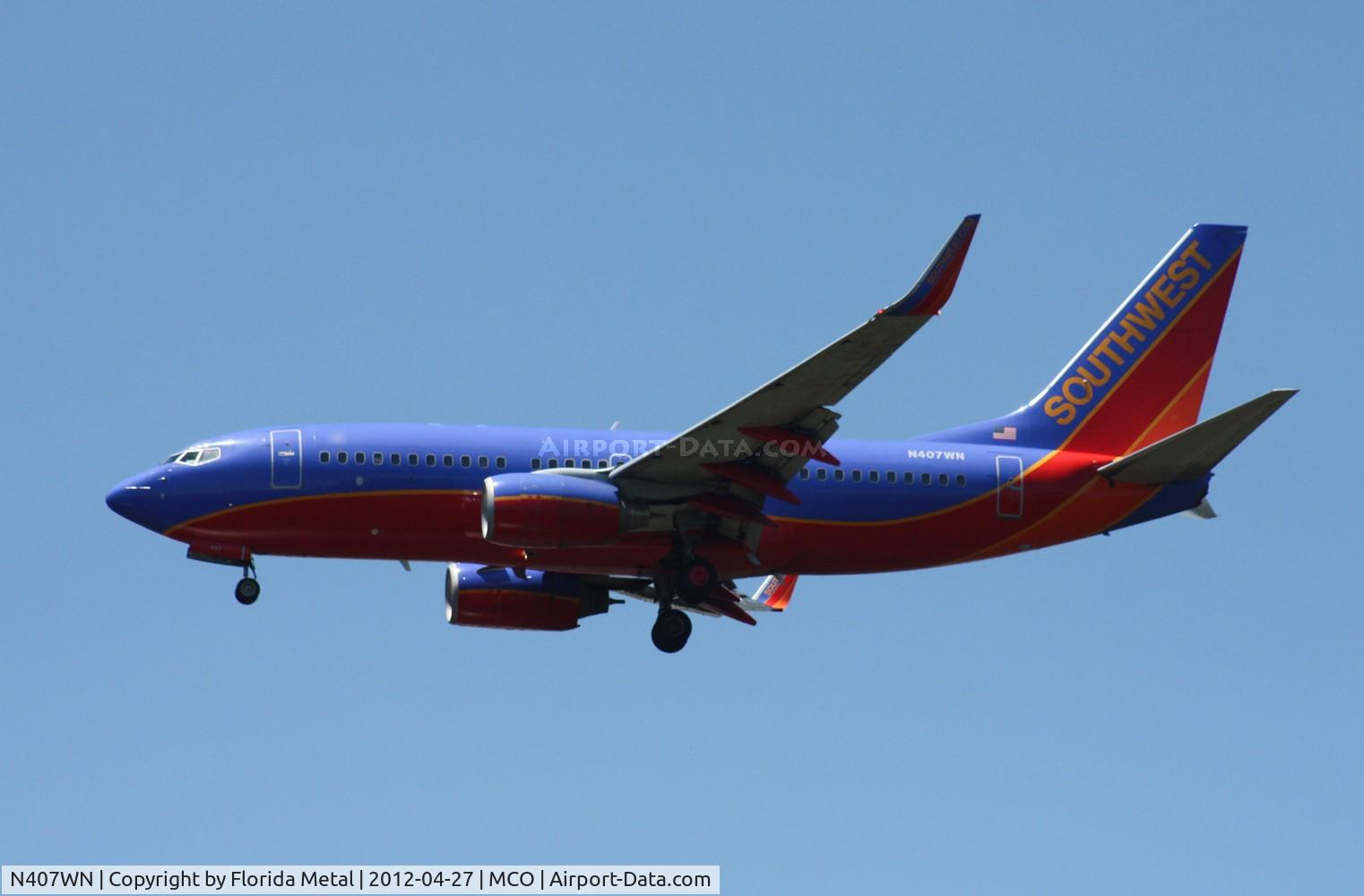 N407WN, 2001 Boeing 737-7H4 C/N 29817, Southwest 737