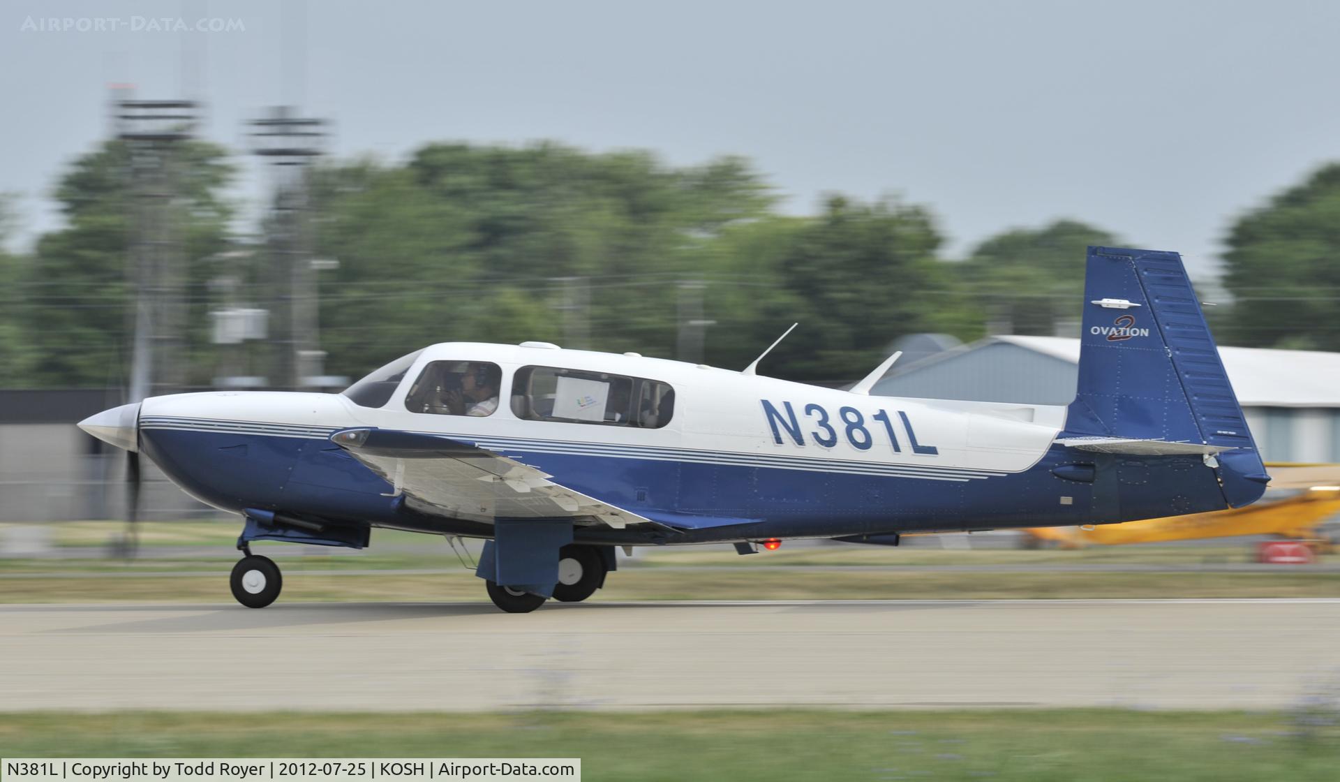 N381L, 1999 Mooney M20R Ovation C/N 29-0201, Departing Airventure 2012