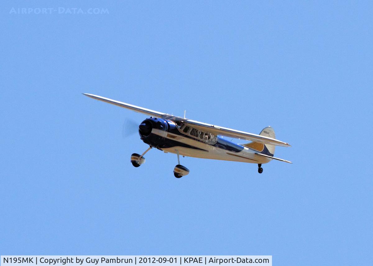 N195MK, 1952 Cessna 195B Businessliner C/N 7907, Historic Flight Foundation 2012