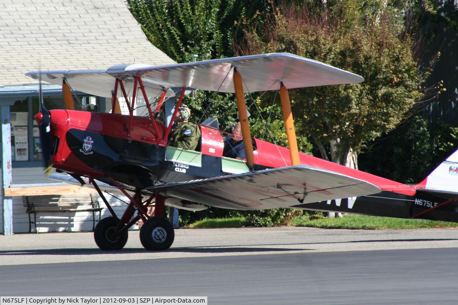 N675LF, 1944 De Havilland DH-82A Tiger Moth II C/N 86572, Taxi back