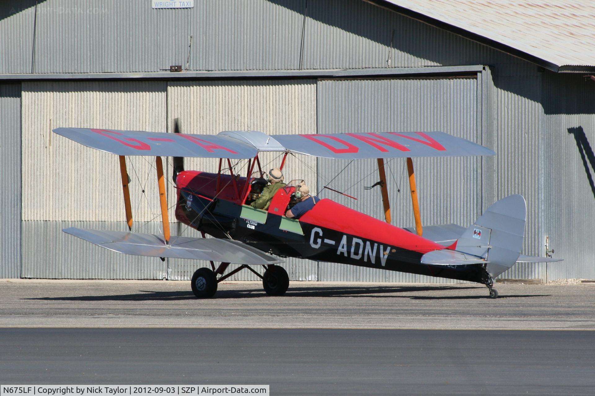 N675LF, 1944 De Havilland DH-82A Tiger Moth II C/N 86572, Taxiing back
