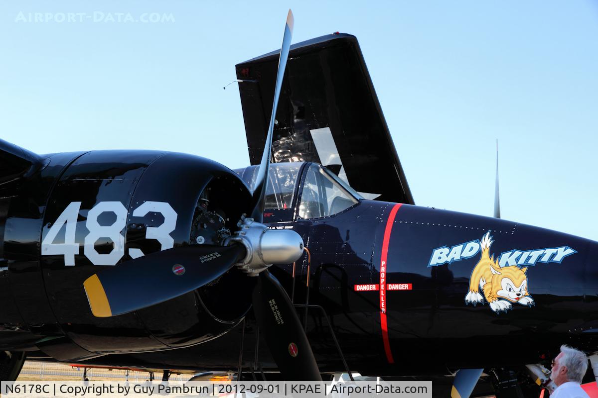 N6178C, Grumman F7F-3 Tigercat C/N C.225, Historic Flight Foundation 2012